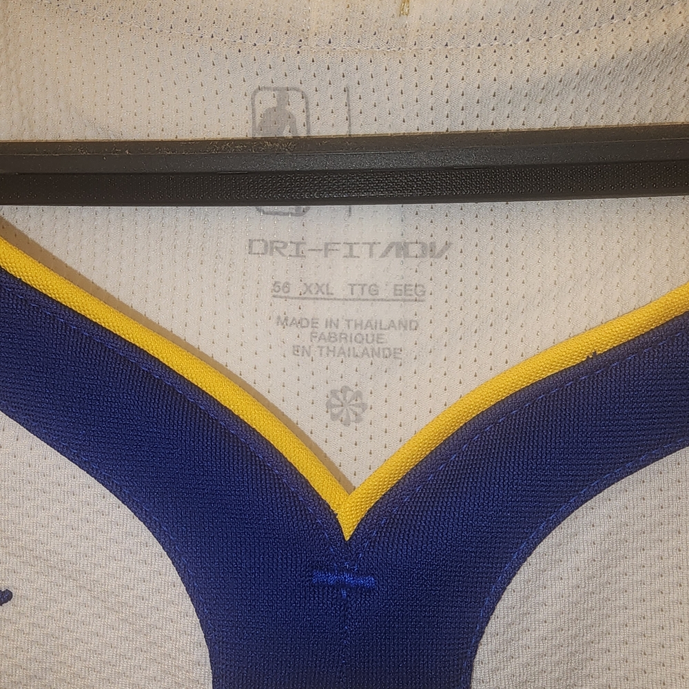 Golden State Warriors White and Blue Jersey - Picture 4 of 5